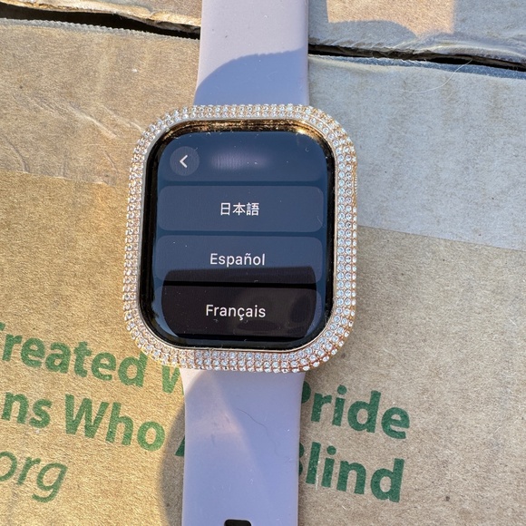 Apple Watch 7 41mm w/swarovski crystal bezel - Picture 1 of 4